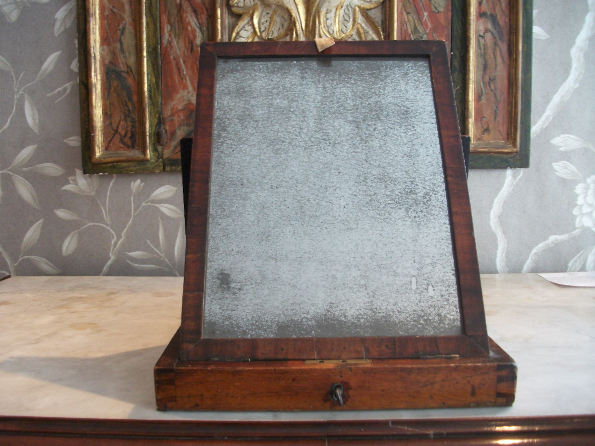 Georgian Mahogany Campaign Box Mirror